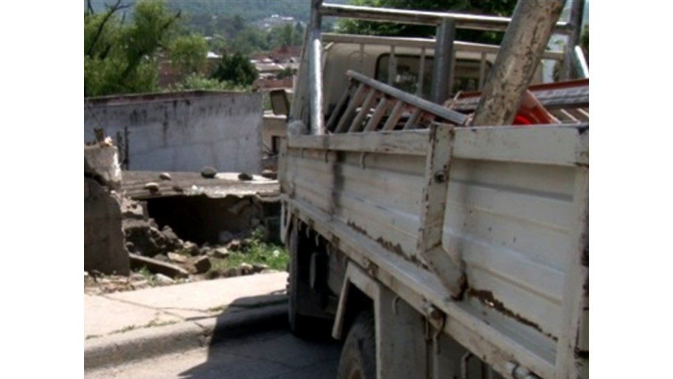 Chocó contra una vivienda en El Chingo
