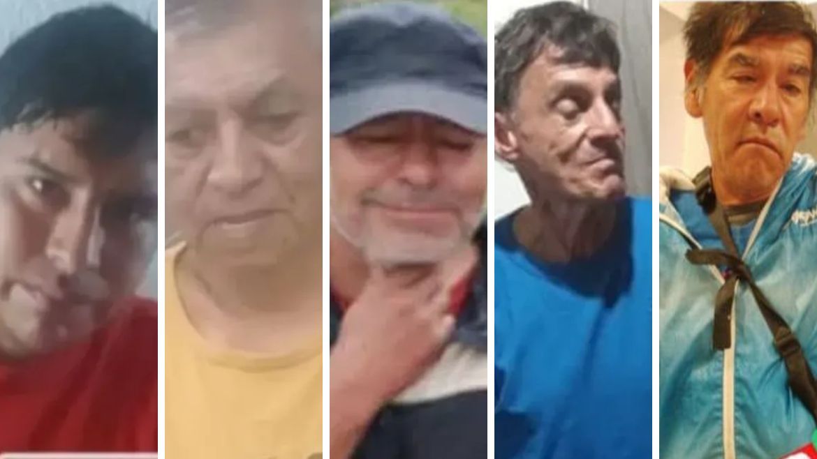 Las cinco víctimas.