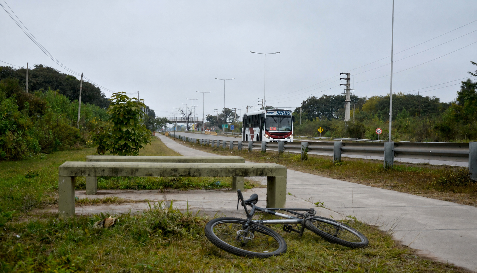 El joven volvía de trabajar en bicicleta cuando sufrió un grave incidente en la ciclovía de la ruta provincial 1. (Imagen ilustrativa con IA)