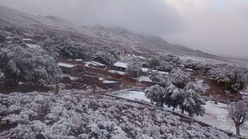 Nieve en pleno diciembre en la Puna jujeña
