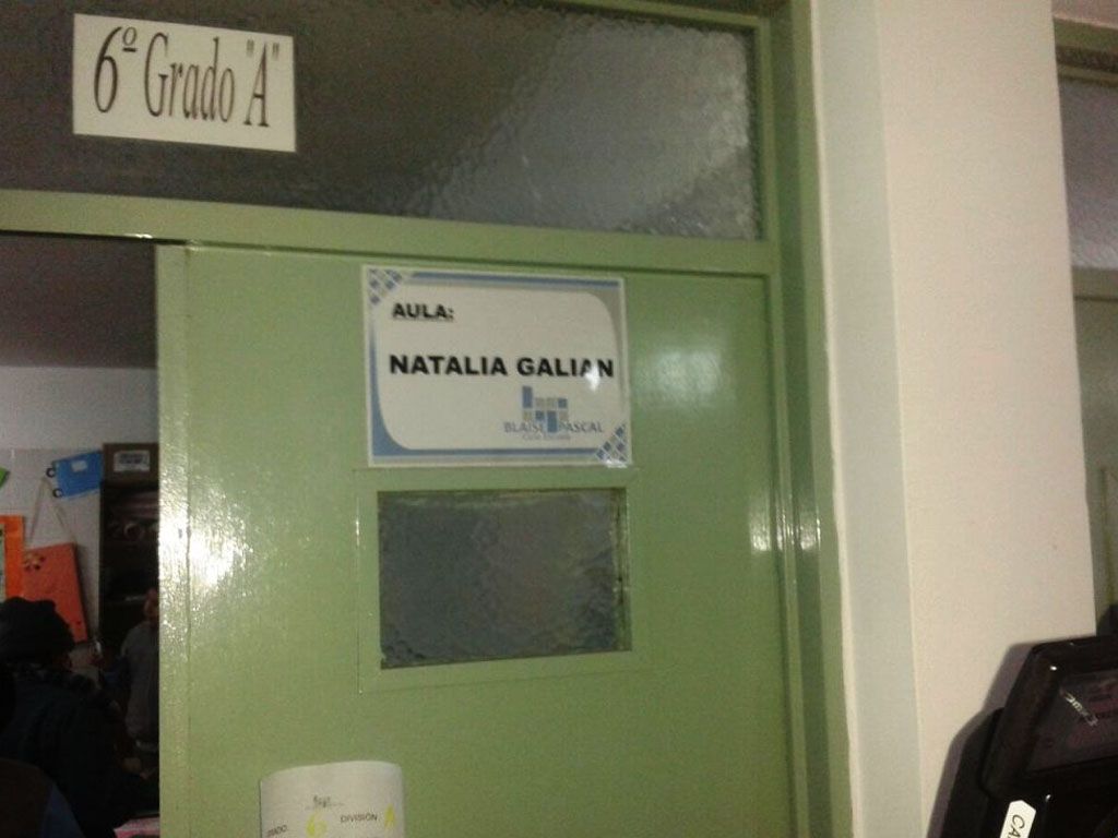 Aula donde cursaba Natalia