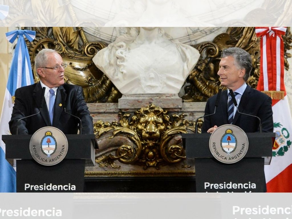 Macri con el presidente peruano