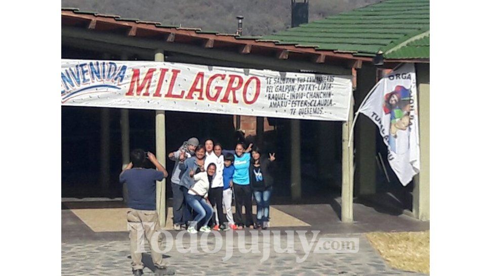 La primer foto con Milagro Sala