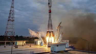 Nave espacial. Luna-25 cuando despegó desde el puerto espacial ruso Vostochny Roscosmos State Space Corporatio