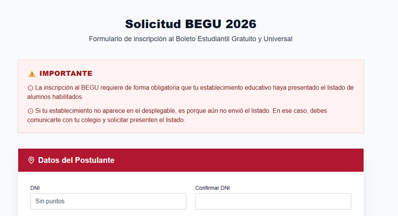 Inscripción al BEGU: recomiendan hacer el trámite por la tarde o de noche por la alta demanda Inscripción al BEGU: recomiendan hacer el trámite por la tarde o de noche por la alta demanda