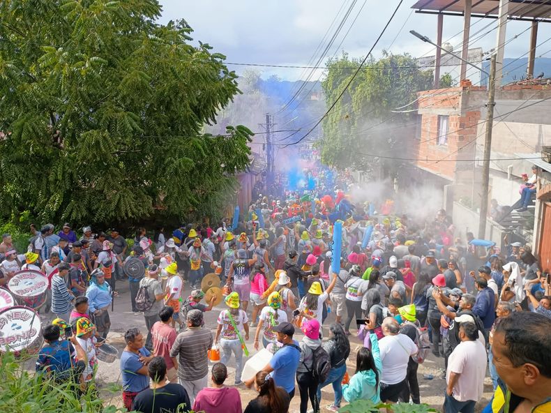 Multitudinario Carnaval de Flores en barrio El Chingo