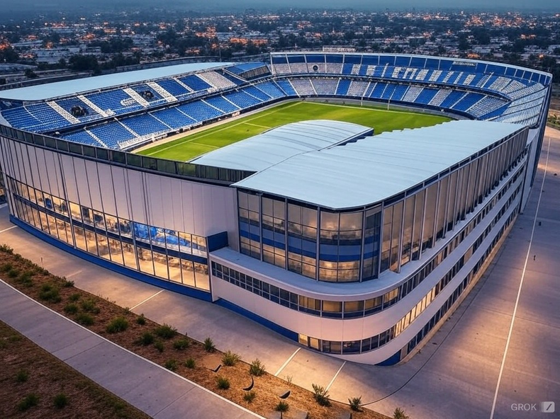 Cómo será el estadio de Gimnasia de Jujuy según la inteligencia artificial.