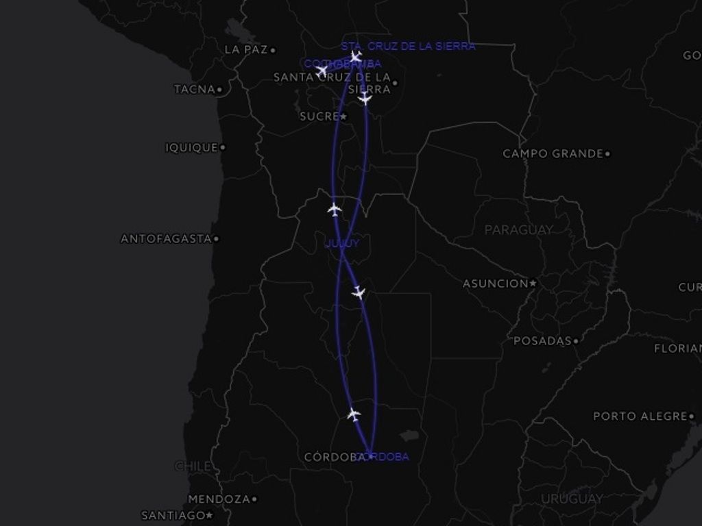 Cochabamba - S. Cruz - Jujuy - Córdoba