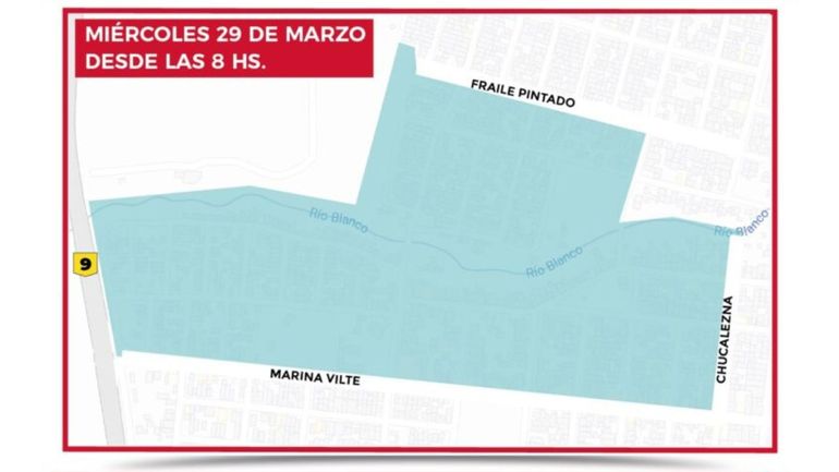 El operativo en Alto Comedero va a comprender las zonas del Asentamiento 1° de Agosto, Independencia, San Benito, Arroyo las Martas, San Nicolás y una fracción del B6.