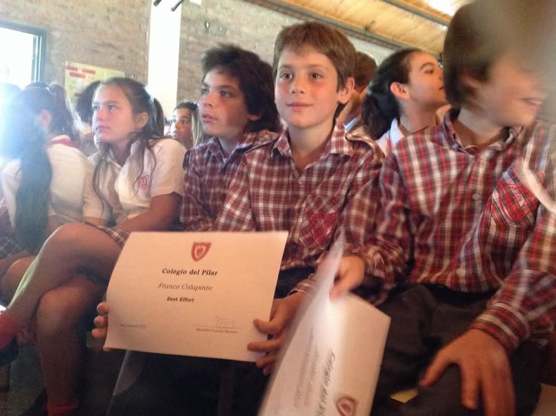 Franco Colapinto en la primaria  