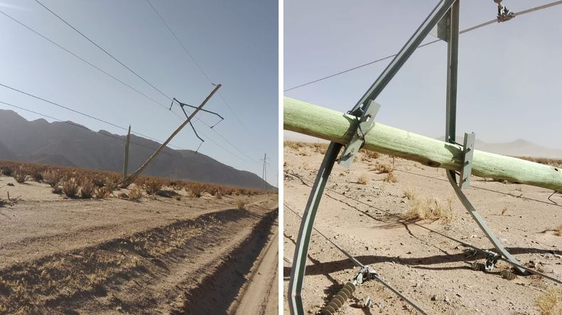 Viento zonda en la Puna: EJESA informó daños en la red eléctrica