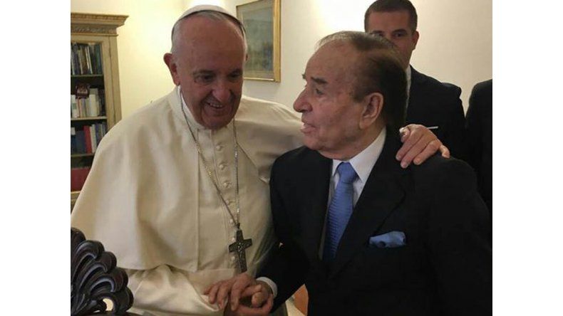 Carlos Menem y el Papa Francisco
