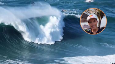 La playa de Nazaré, famosa por sus olas gigantes, fue escenario del accidente. La playa de Nazaré, famosa por sus olas gigantes, fue escenario del accidente.