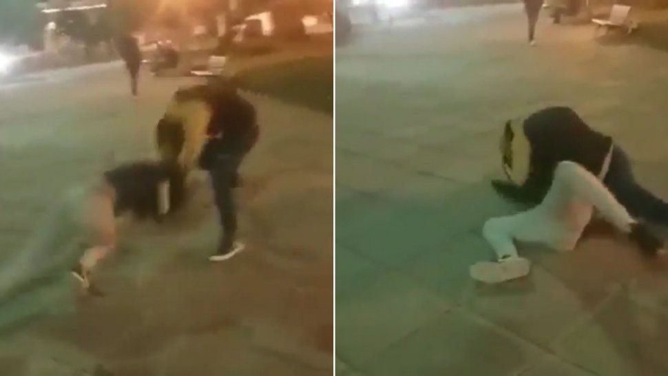 Se agarraron a piñas en plena Plaza Belgrano mientras el resto pedía más violencia