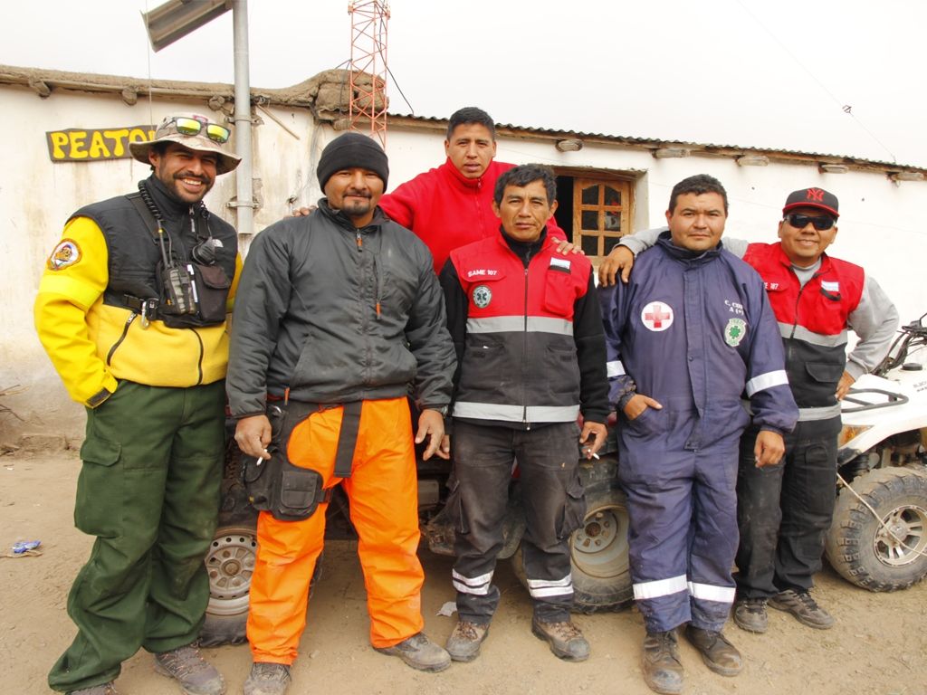 Operativo sanitario en Punta Corral