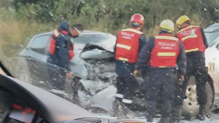 Terrible choque frontal sobre Ruta 34 