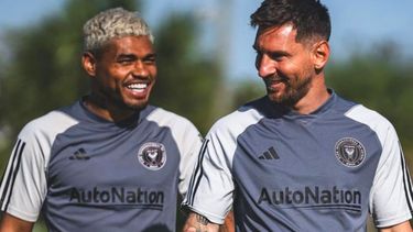 Lionel Messi en su primer entrenamiento en el Inter de Miami