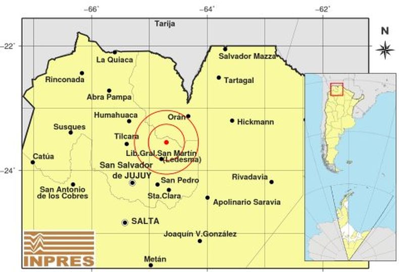 Sismo en Libertador General San Martín.