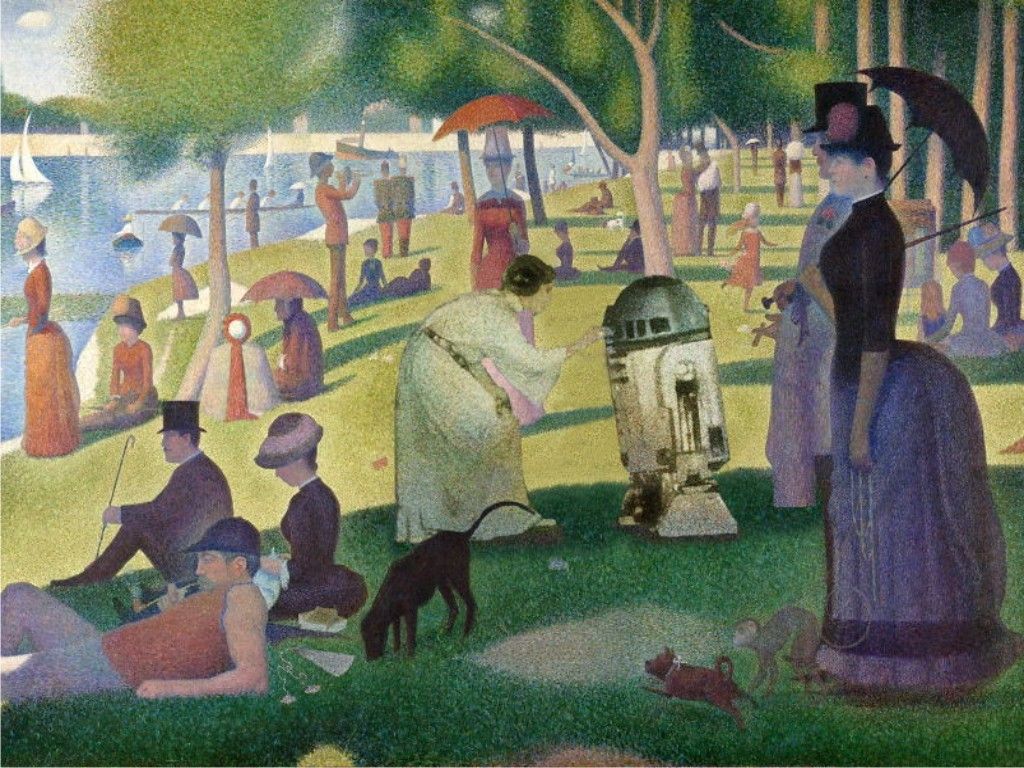 Tarde domingo en isla de la Grande Jatte