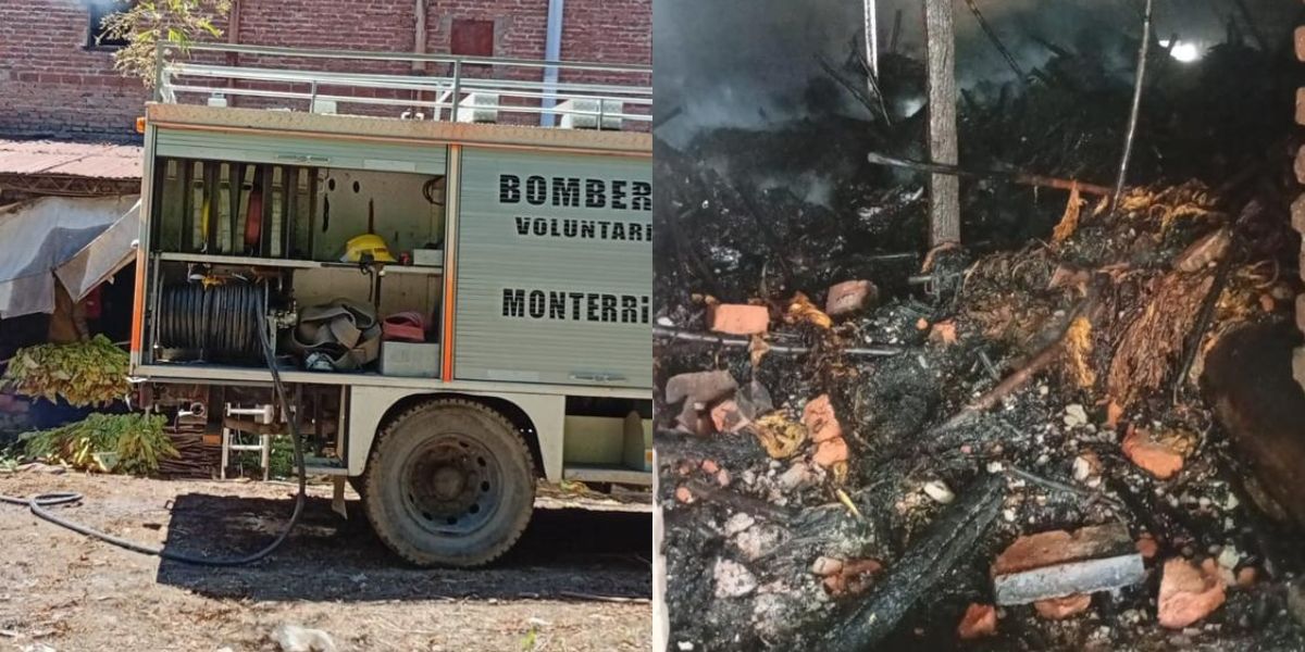 Incendio en una finca de Monterrico. Incendio en una finca de Monterrico.