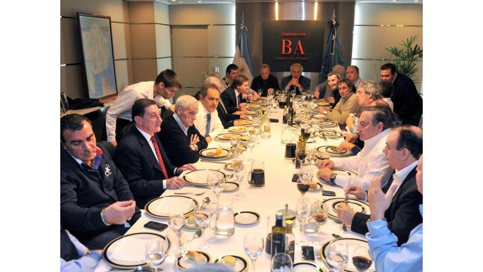 Scioli con sindicalistas