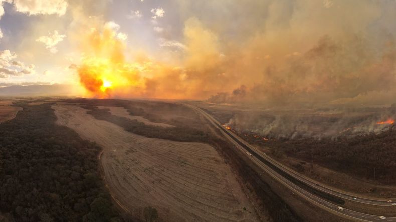 Incendios forestales en Jujuy - Imagen de archivo