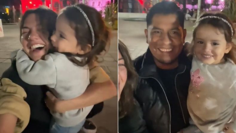 Sofía Jiménez con Jujuy Gutiérrez y su papá.