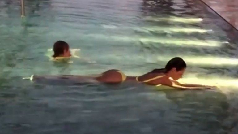 Pampita y su hijo