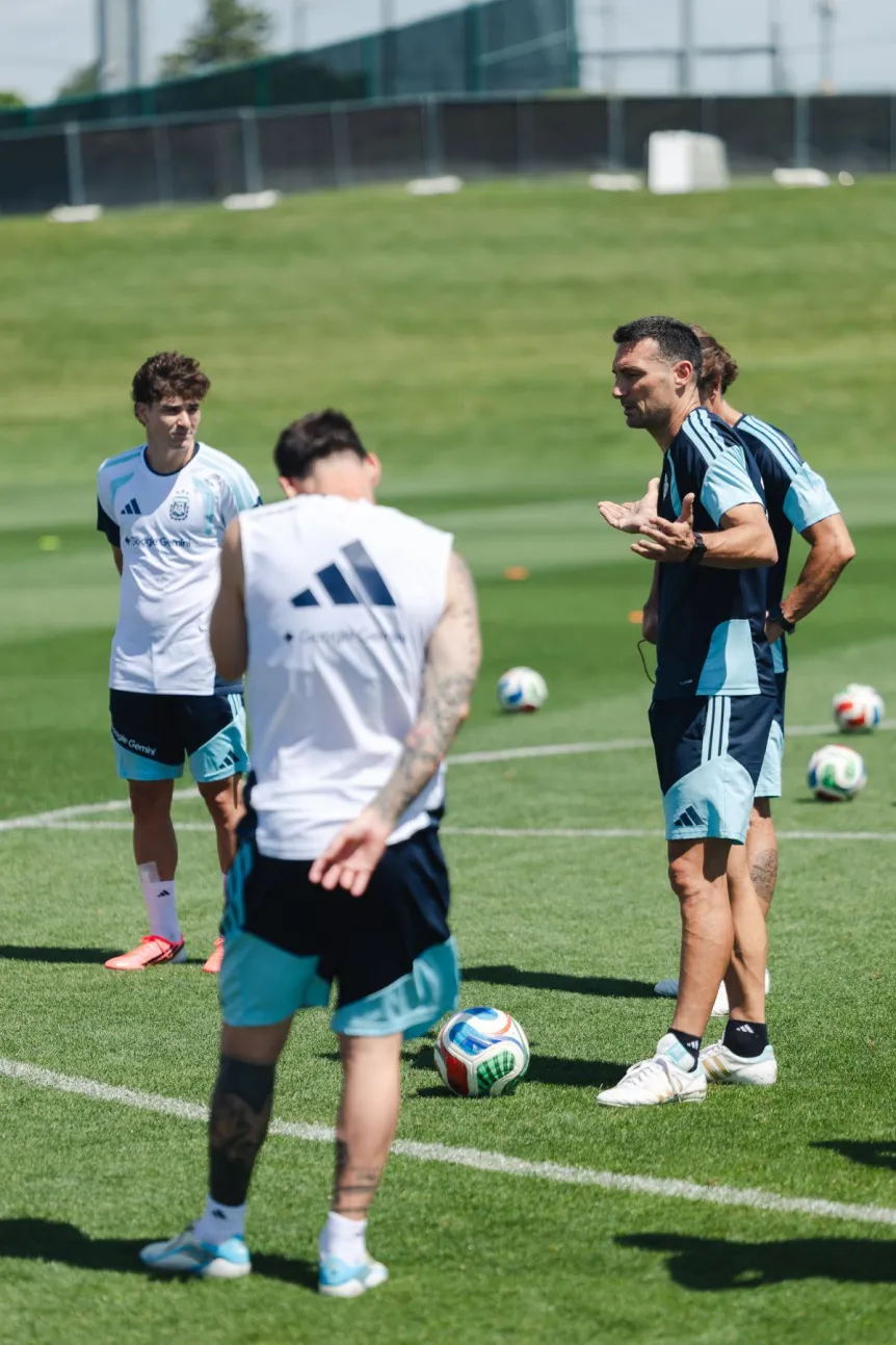 Entrenamiento de la Selección Argentina.