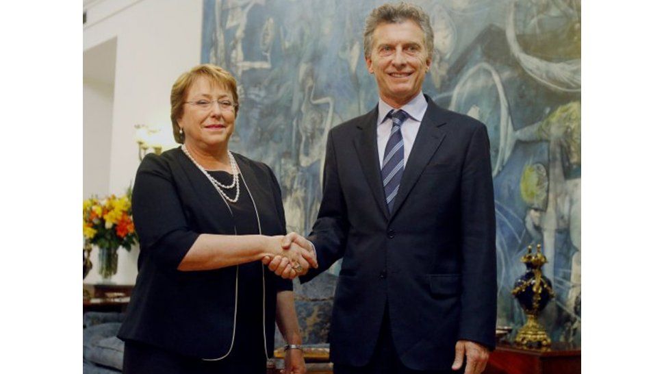 Mauricio Macri y Michelle Bachelet
