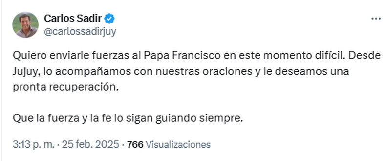 Mensaje del Gobernador Carlos Sadir Mensaje del Gobernador Carlos Sadir