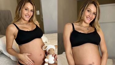 Mica Viciconte mostró su panza de embarazada a nada de ser mamá.&nbsp;