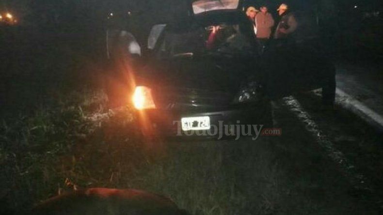 El Carmen: accidente de tránsito a causa de animales sueltos sobre RN9