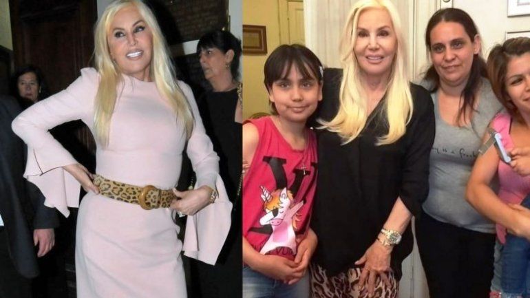 Susana Giménez - con una niña con cáncer